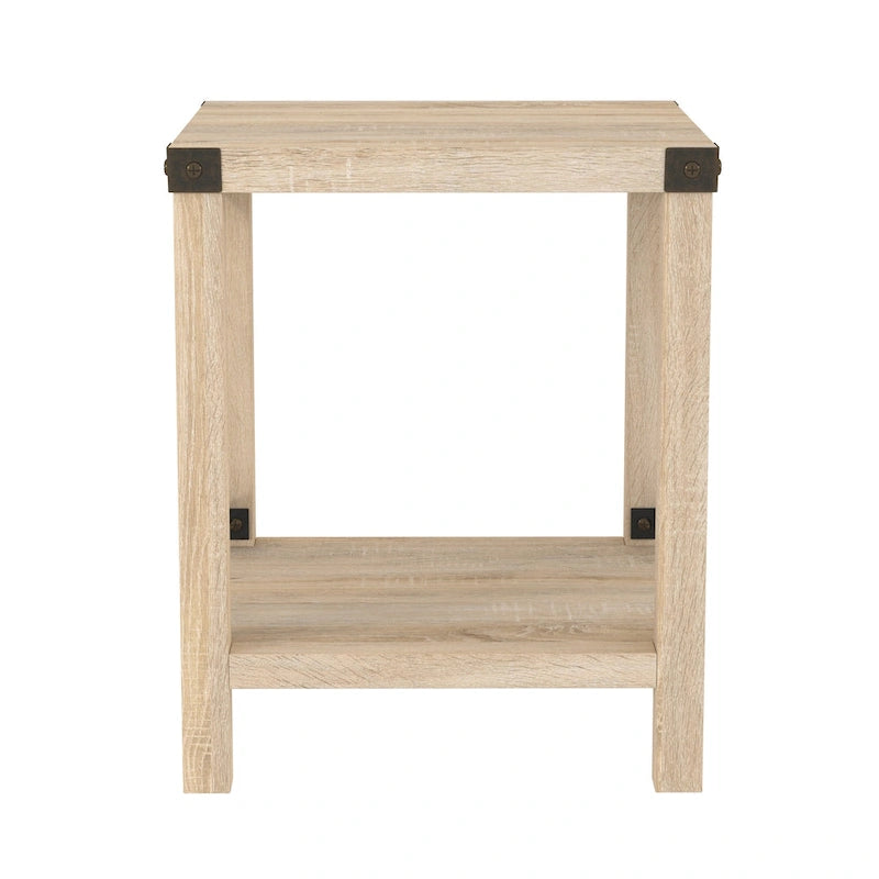 Mesa auxiliar con acento en X – Estilo rústico, 6 colores