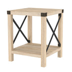 Mesa auxiliar con acento en X – Estilo rústico, 6 colores
