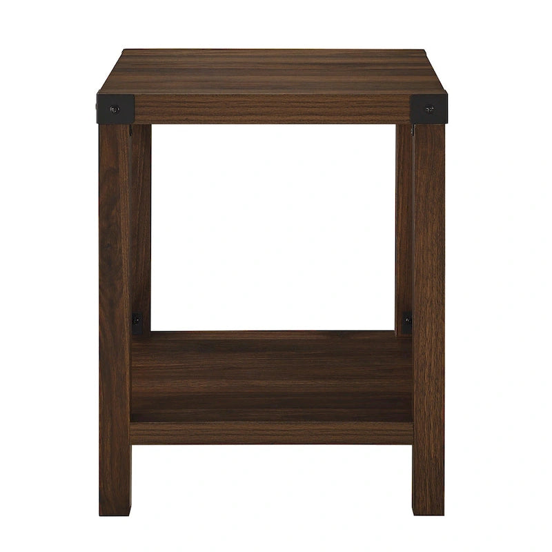 Mesa auxiliar con acento en X – Estilo rústico, 6 colores