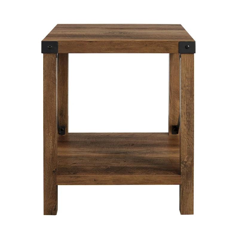 Mesa auxiliar con acento en X – Estilo rústico, 6 colores