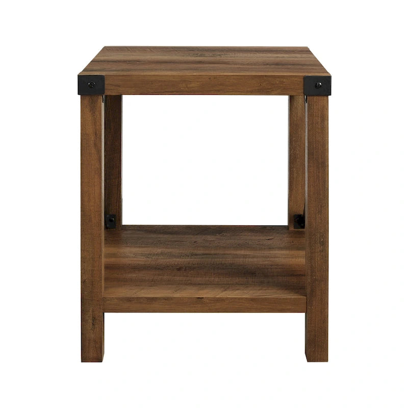 Mesa auxiliar con acento en X – Estilo rústico, 6 colores