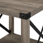 Mesa auxiliar con acento en X – Estilo rústico, 6 colores