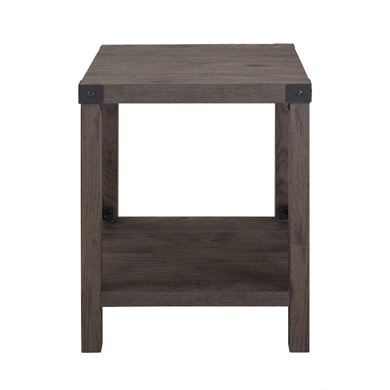 Mesa auxiliar con acento en X – Estilo rústico, 6 colores