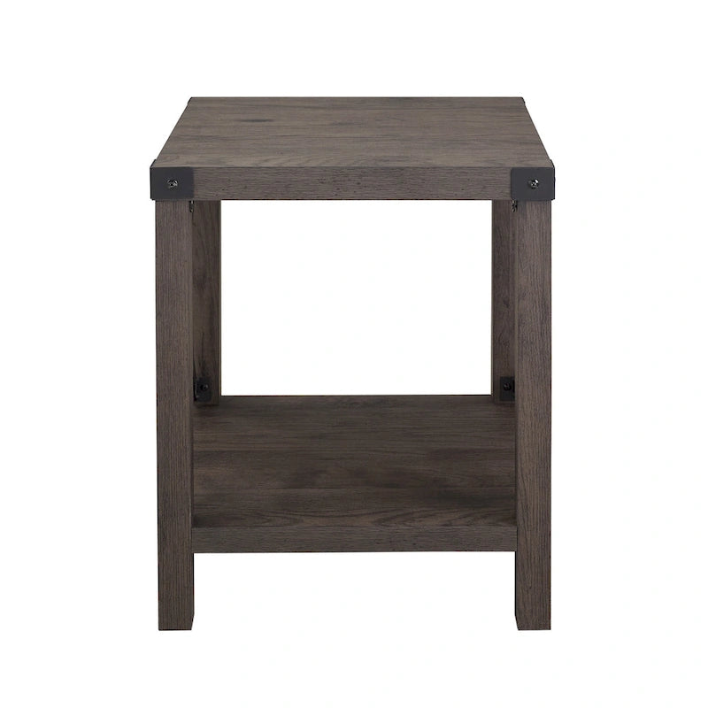 Mesa auxiliar con acento en X – Estilo rústico, 6 colores