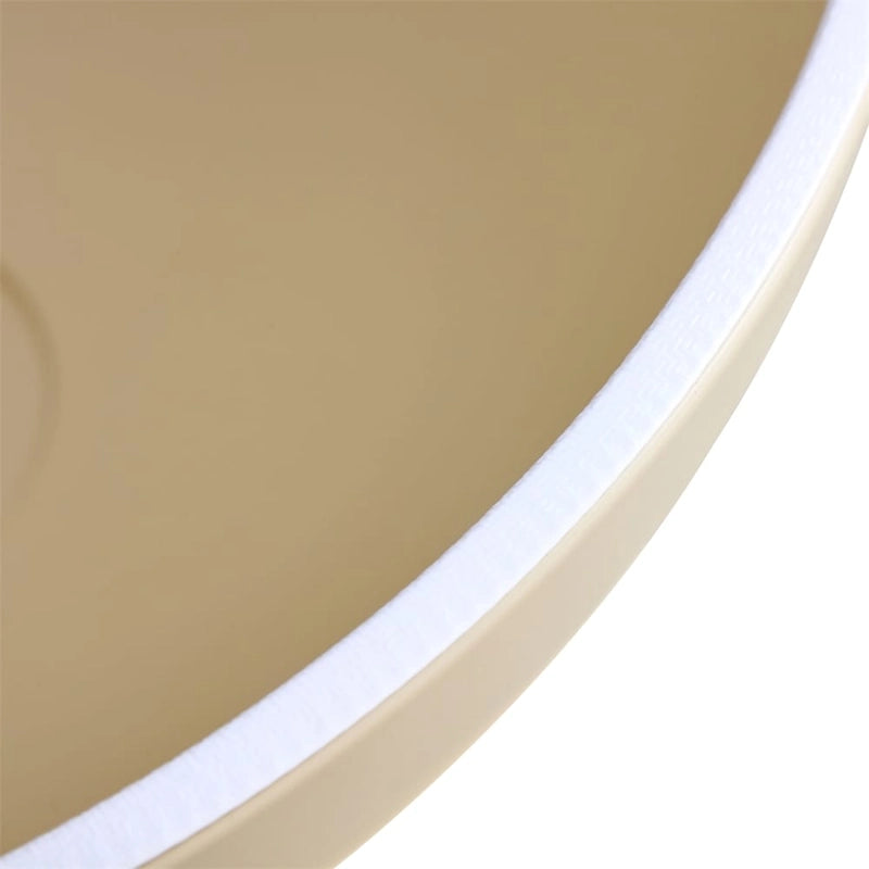 Juego de 2 mesas de centro redondas con aspecto de mármol, negro mate/blanco leche, estructura metálica