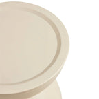 Juego de 2 mesas de centro redondas con aspecto de mármol, negro mate/blanco leche, estructura metálica
