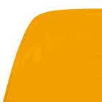 Silla de comedor auxiliar con carcasa de acrílico transparente/cristalino y patas metálicas tipo Eiffel, individual