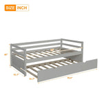 Cama de día individual con nido extraíble, capacidad para 2 personas – Espresso / Gris