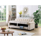 Sofá Cama Convertible de Terciopelo con Almacenamiento – 2 Plazas, Multicolor