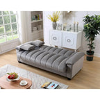 Sofá Cama Convertible de Terciopelo con Almacenamiento – 2 Plazas, Multicolor