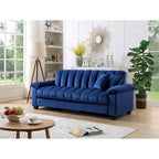 Sofá Cama Convertible de Terciopelo con Almacenamiento – 2 Plazas, Multicolor