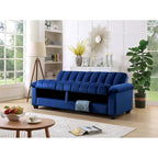 Sofá Cama Convertible de Terciopelo con Almacenamiento – 2 Plazas, Multicolor