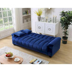 Sofá Cama Convertible de Terciopelo con Almacenamiento – 2 Plazas, Multicolor