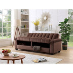 Sofá Cama Convertible de Terciopelo con Almacenamiento – 2 Plazas, Multicolor