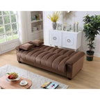 Sofá Cama Convertible de Terciopelo con Almacenamiento – 2 Plazas, Multicolor