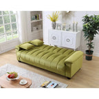 Sofá Cama Convertible de Terciopelo con Almacenamiento – 2 Plazas, Multicolor