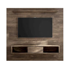 Soporte de TV de pared para 2 personas en blanco / arena / marrón oscuro / marrón claro, apto para televisores de hasta 70"