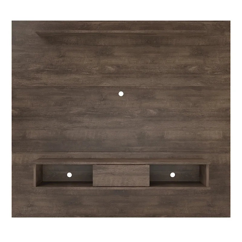 Soporte de TV de pared para 2 personas en blanco / arena / marrón oscuro / marrón claro, apto para televisores de hasta 70"