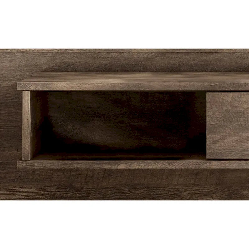 Soporte de TV de pared para 2 personas en blanco / arena / marrón oscuro / marrón claro, apto para televisores de hasta 70"