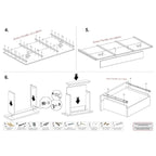 Soporte de TV de pared para 2 personas en blanco / arena / marrón oscuro / marrón claro, apto para televisores de hasta 70"