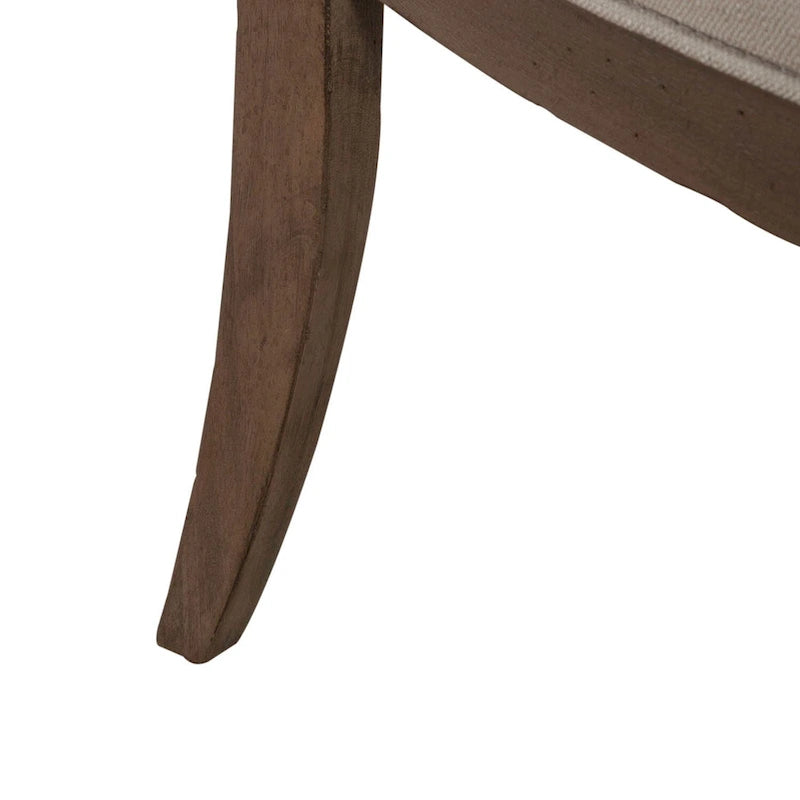 Silla auxiliar tapizada con respaldo capitoné en negro/gris topo, juego de 2