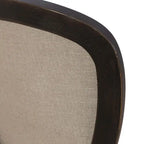 Silla auxiliar tapizada con respaldo capitoné en negro/gris topo, juego de 2