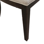 Silla auxiliar tapizada con respaldo capitoné en negro/gris topo, juego de 2