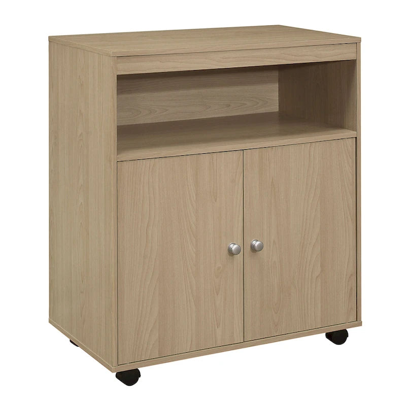 Carro de cocina de 2 puertas de haya, uso individual