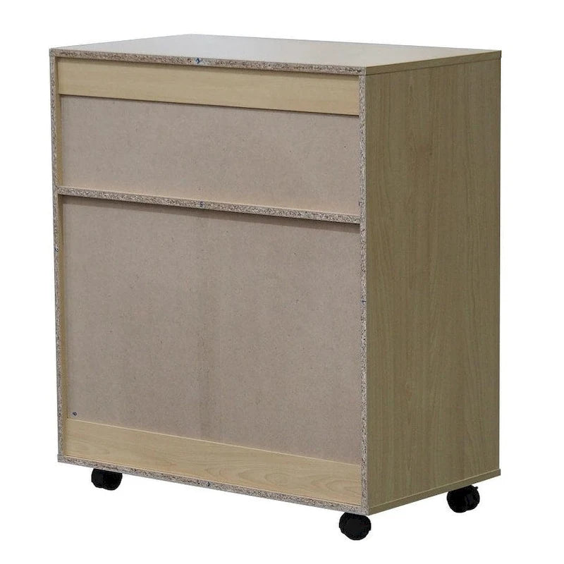 Carro de cocina de 2 puertas de haya, uso individual