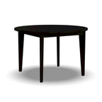 Mesa de comedor redonda negra, estilo de mediados de siglo, 4 plazas