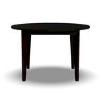 Mesa de comedor redonda negra, estilo de mediados de siglo, 4 plazas