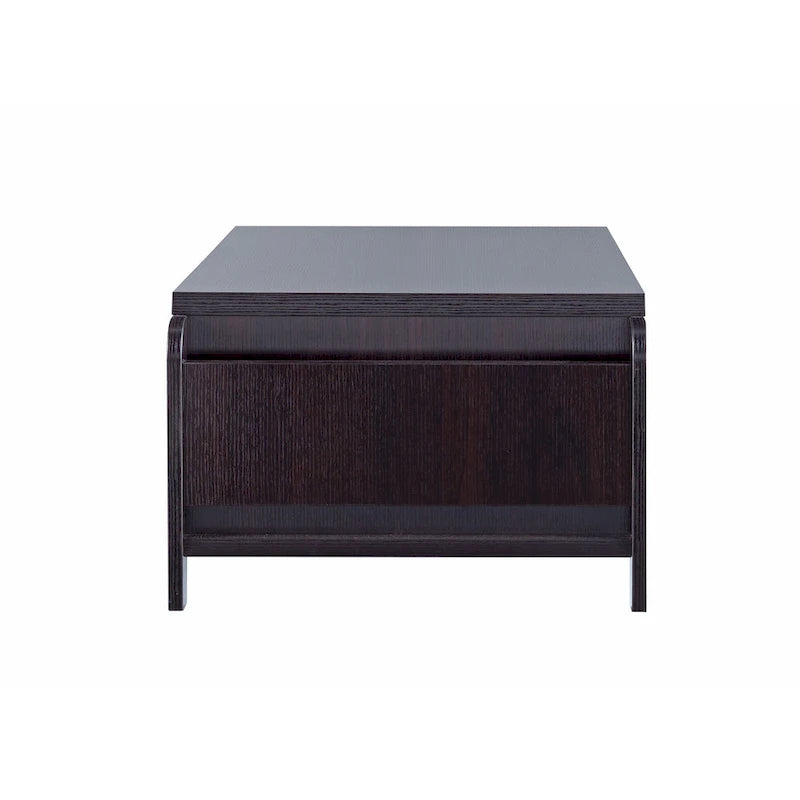 Mesa de centro contemporánea Cappuccino de 1 estante 55.5"