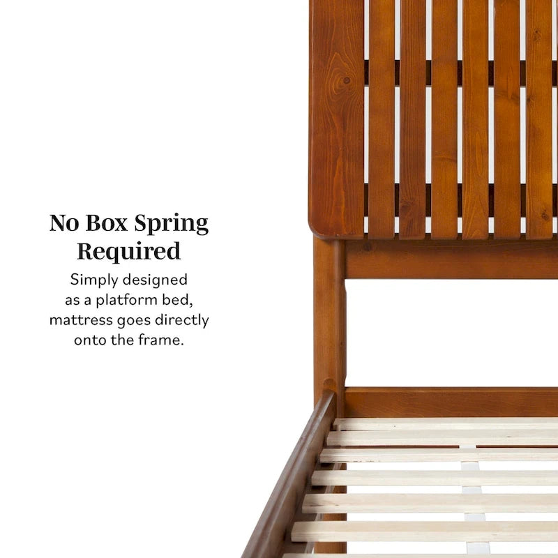 Cabecero de listones verticales negro/marrón, cama Queen – Para 2