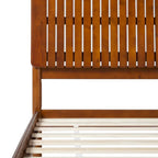Cabecero de listones verticales negro/marrón, cama Queen – Para 2
