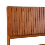 Cabecero de listones verticales negro/marrón, cama Queen – Para 2