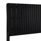 Cabecero de listones verticales negro/marrón, cama Queen – Para 2