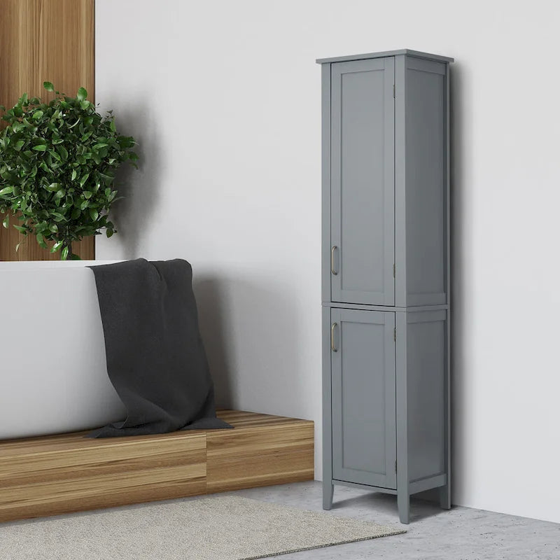 Teamson Home Mercer Wooden Freestanding Linen Tower