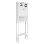 68FCH Double Door Fork Toilet Cabinet White