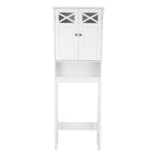 Armario de suelo de MDF blanco de dos puertas para baño – 1 persona