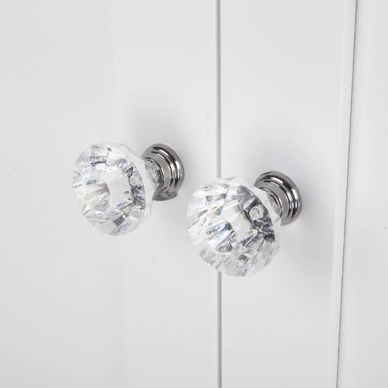 Armario de suelo de MDF blanco de dos puertas para baño – 1 persona