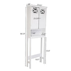 Armario de suelo de MDF blanco de dos puertas para baño – 1 persona