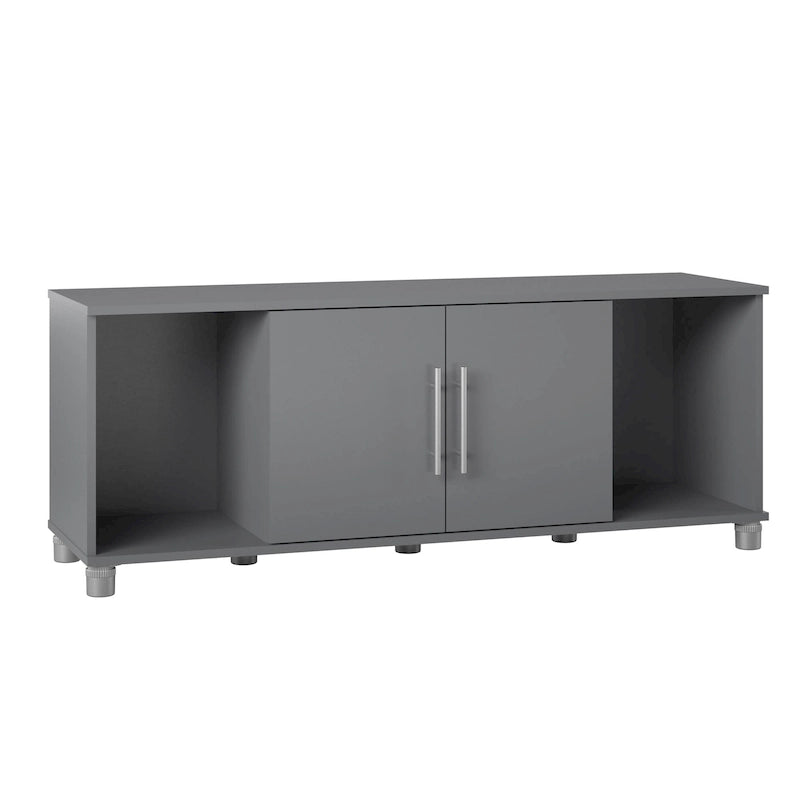 Banco zapatero Ivory Oak / Graphite Grey / Black Oak con asiento – Montaje para 2 personas