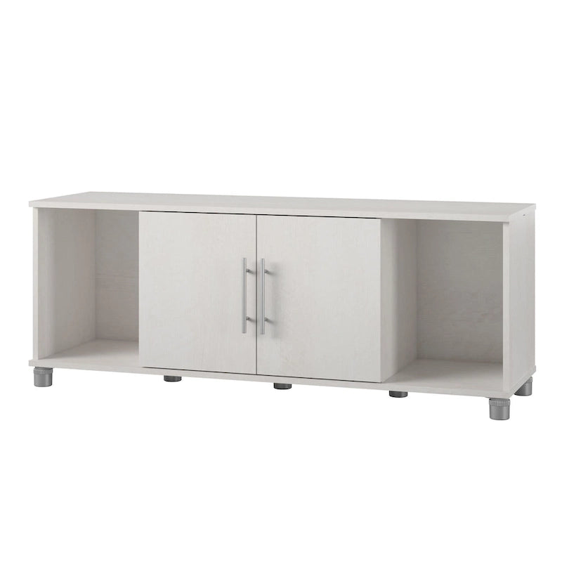 Banco zapatero Ivory Oak / Graphite Grey / Black Oak con asiento – Montaje para 2 personas