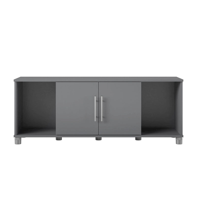 Banco zapatero Ivory Oak / Graphite Grey / Black Oak con asiento – Montaje para 2 personas