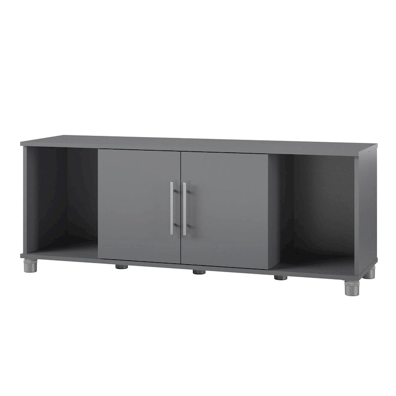 Banco zapatero Ivory Oak / Graphite Grey / Black Oak con asiento – Montaje para 2 personas