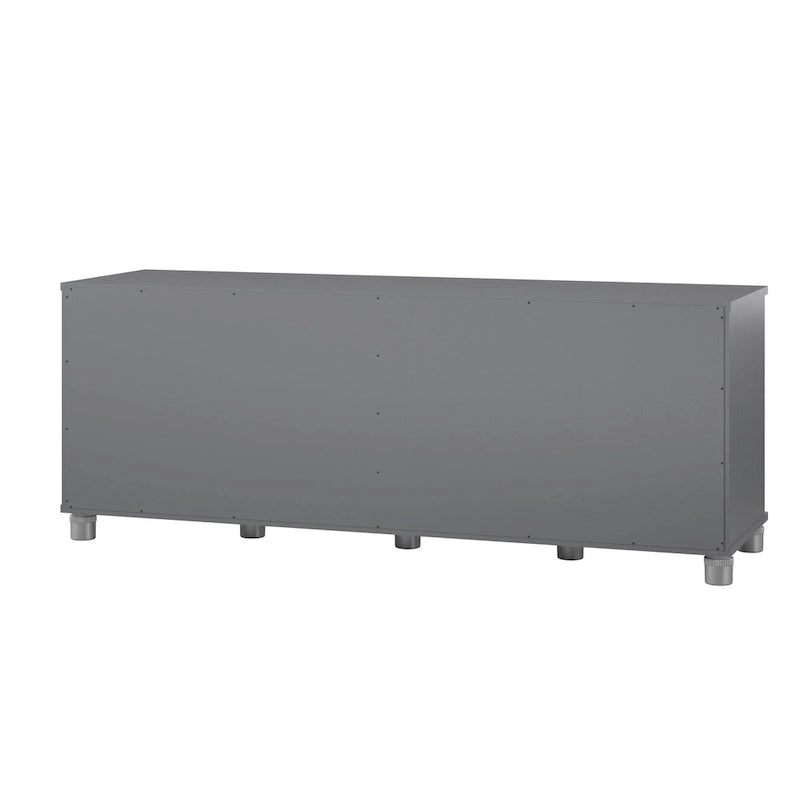 Banco zapatero Ivory Oak / Graphite Grey / Black Oak con asiento – Montaje para 2 personas