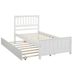 Cama Plataforma Doble Gris / Blanca con Cama Nido – Para 2 Personas