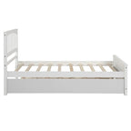 Cama Plataforma Doble Gris / Blanca con Cama Nido – Para 2 Personas