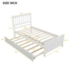 Cama Plataforma Doble Gris / Blanca con Cama Nido – Para 2 Personas