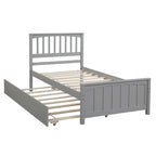 Cama Plataforma Doble Gris / Blanca con Cama Nido – Para 2 Personas